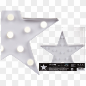 White Plastic Star With 11 Warm White Led - Light-emitting Diode, HD Png Download - flecha blanca png