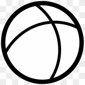 Ball Icon Black White Line - Ball Clipart Black And White, HD Png Download - black ball png