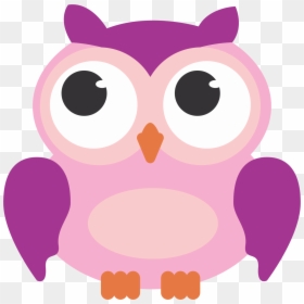 Pink Owl Cartoon, HD Png Download - buho png