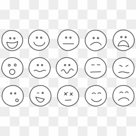 Actividades Para Trabajar Las Emociones A Partir De - Emotion Smiley Face Clipart Black And White, HD Png Download - cara triste png