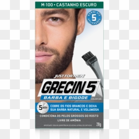 Grecin 5 Barba E Bigode Castanho Escuro, HD Png Download - bigode png