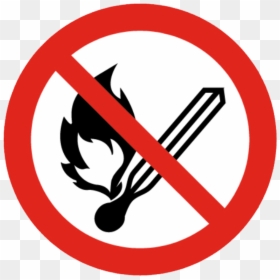No Open Flames Sign, HD Png Download - llama de fuego png