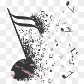 #notes #music #falling #flying #note #grey #pink - Music Notes, HD Png Download - diseños png