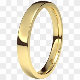 Alianza De Oro Amarillo De 18k - Ring, HD Png Download - anillos de boda png