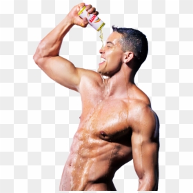 Curl,drinking Water,throat - Barechested, HD Png Download - sexy man png