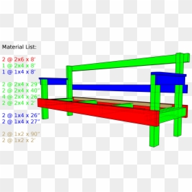 Bench, HD Png Download - 2x4 png