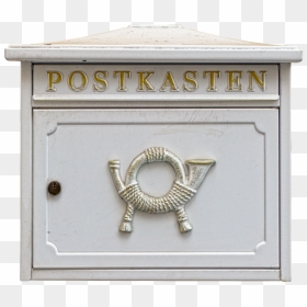 Letter Boxes, Post Horn, Mailbox, White, Metal, Letters - Emblem, HD Png Download - white post it png