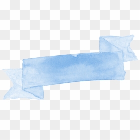 Watercolor Ribbon Png, Transparent Png - blue ribbon png