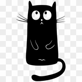 Black Cat Cartoon Png, Transparent Png - black cat png