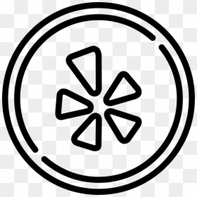 Facebook White Png Circle, Transparent Png - yelp png