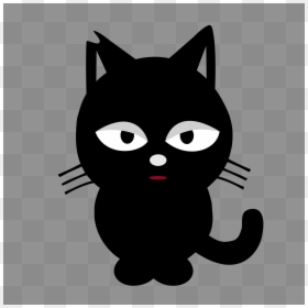 Cat Animation Black And White, HD Png Download - black cat png
