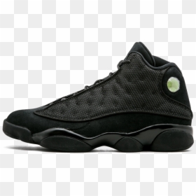 Jordan Retro 13 Black Leather, HD Png Download - black cat png