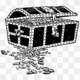 Treasure Black And White, HD Png Download - treasure chest png