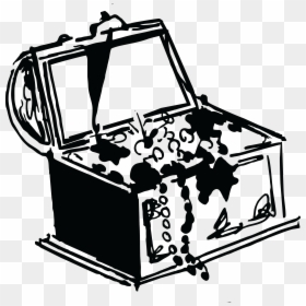 Treasure Black And White Png, Transparent Png - treasure chest png