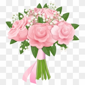 Clipart Pink Bouquet Roses Transparent Background, HD Png Download - pink rose png