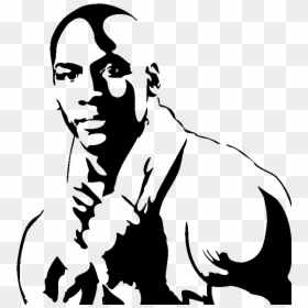 Michael Jordan Face Stencil, HD Png Download - michael jordan png