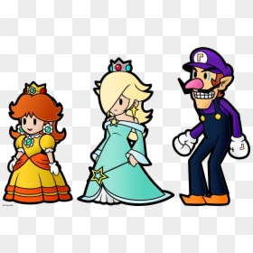 Paper Mario Princesses, HD Png Download - waluigi png