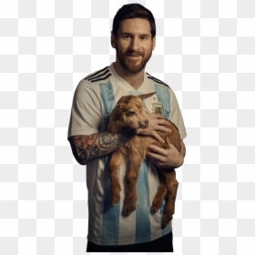 Messi Holding The Goat, HD Png Download - messi png
