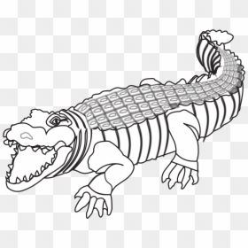 Crocodile Black And White Png, Transparent Png - alligator png