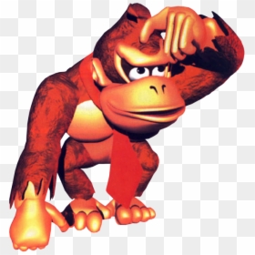 Confused Donkey Kong, HD Png Download - donkey kong png