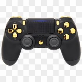 Black & Gold Controller - Custom Controller Uk Ps4, HD Png Download - ps4 controller png