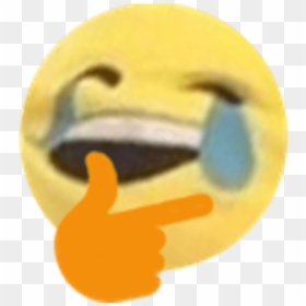 Laughing Thinking Emoji, HD Png Download - eggplant emoji png