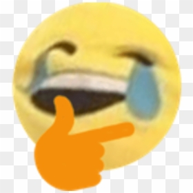 Laughing Thinking Emoji, HD Png Download - eggplant emoji png