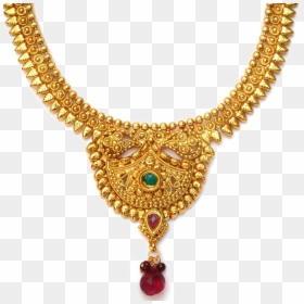 Gold Necklace Design Png, Transparent Png - necklace png