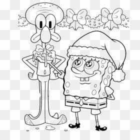 Winter Coloring Pages Spongebob, HD Png Download - squidward png