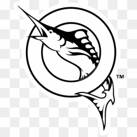 Line Art,fish,marlin,coloring And White,symbol,logo - 1997 Florida Marlins Logo, HD Png Download - marlin png