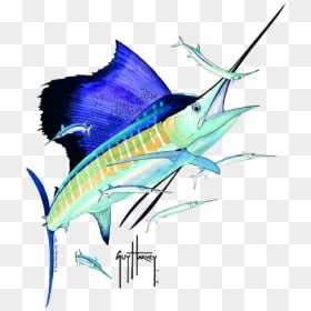 Transparent Marlin Fish Png - Sailfish Guy Harvey Art, Png Download - marlin png