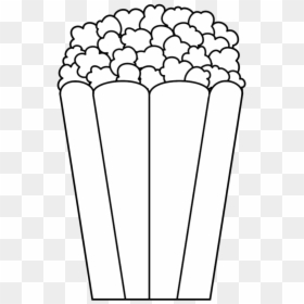 Clip Art Black And White Popcorn Clipart - Clip Art Of Popcorn Black And White, HD Png Download - popcorn icon png