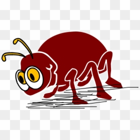 Bug, Funny, Maroon, Cartoon, Smile, Huge Eyes - Metarhizium Anisopliae, HD Png Download - bug eyes png