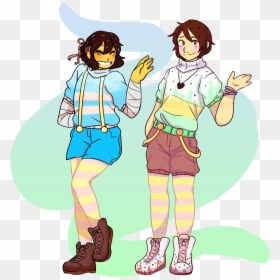 My Art Undertale Chara Frisk Charisk Mint Frisk Cocoa - Candytale Chara, HD Png Download - chara png