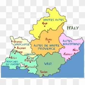 Map Of La Provence France, HD Png Download - france map png