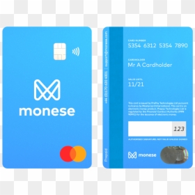 Monese Card, HD Png Download - card back png