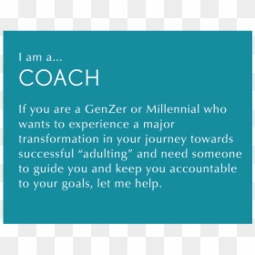 Coach Image Text Only - Printing, HD Png Download - millennial png