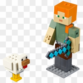 Lego Minecraft Alex, HD Png Download - minecraft diamond block png