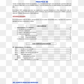 Practica De Word Viñetas, HD Png Download - viñeta png