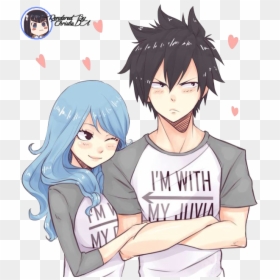 Pention Et Probleme - Couple Fairy Tail Gruvia, HD Png Download - juvia png