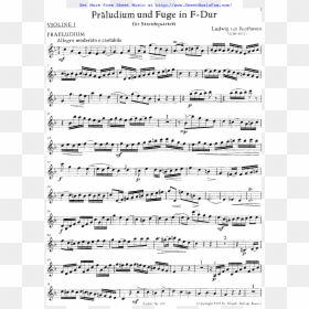Prelude And Fugue For String Quartet, Hess 30 Sheet - Fergie's Sheet Music Of National Anthem, HD Png Download - beethoven png