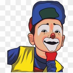 Boy, Cartoon, Clown, Comic, Entertainment, Funny, Human - Animasi Muka Badut, HD Png Download - funny mouth png