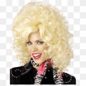 Dolly Parton Curly Blonde Wig - Big Blonde Curly Wigs, HD Png Download - dolly parton png