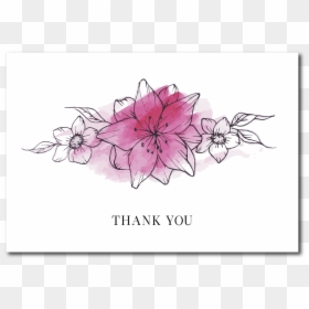 Floral Thank You Card"  Class="lazyload Lazyload Fade - Cherry Blossom, HD Png Download - thank you card png
