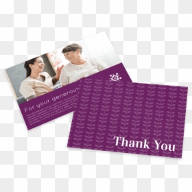 Purple Thank You Card Template Preview - Brochure, HD Png Download - thank you card png