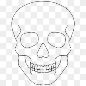 Collection Of Free Easy Drawing Sugar Skull Download, HD Png Download - evil skull and crossbones png
