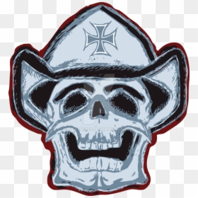 Cowboy Skull Drawing At - Skull Logo Cowboy Png, Transparent Png - skull bandana png