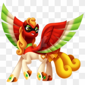 Centchi, Colored Wings, Female, Ho Oh, Mare, Multicolored - Pokepony 9, HD Png Download - ho oh png