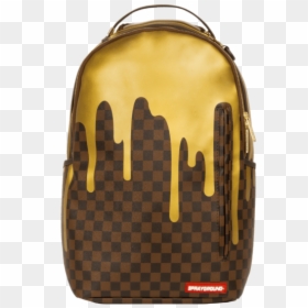 Sprayground Backpacks Gold Drip, HD Png Download - book bag png