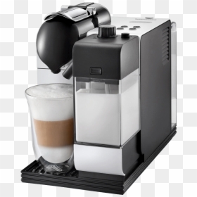 Coffee Machine - Delonghi Silver Lattissima Plus Nespresso Capsule System, HD Png Download - coffee maker png